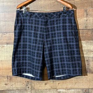 🌻EUC Bollé Golf Performance Shorts Black Plaid Men’s sz 36